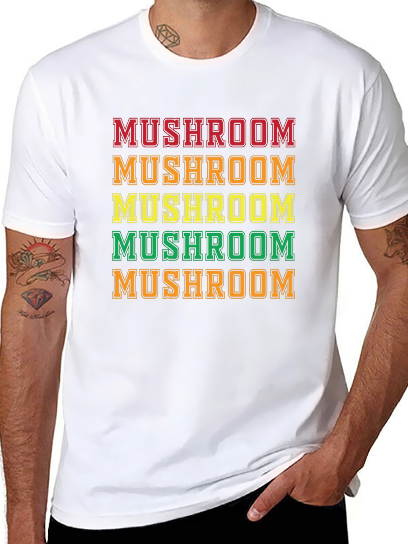 Mushroom Graphic Tee - Retro Style