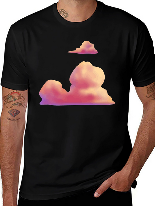 Cloudscape Graphic T-Shirt - Soft Black Cotton Blend