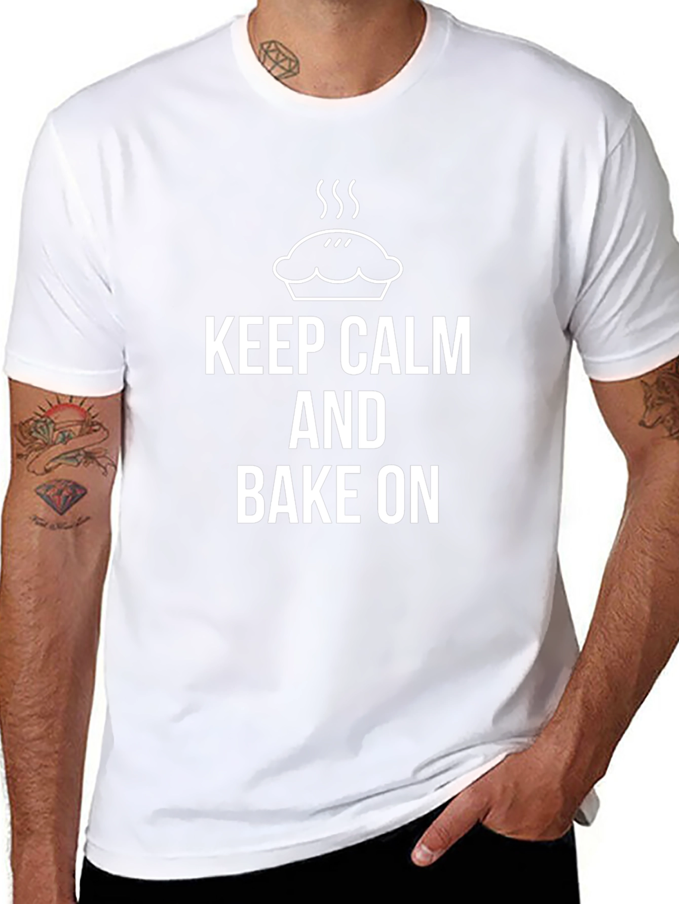 Keep Calm and Bake On Funny Baking T-Shirt