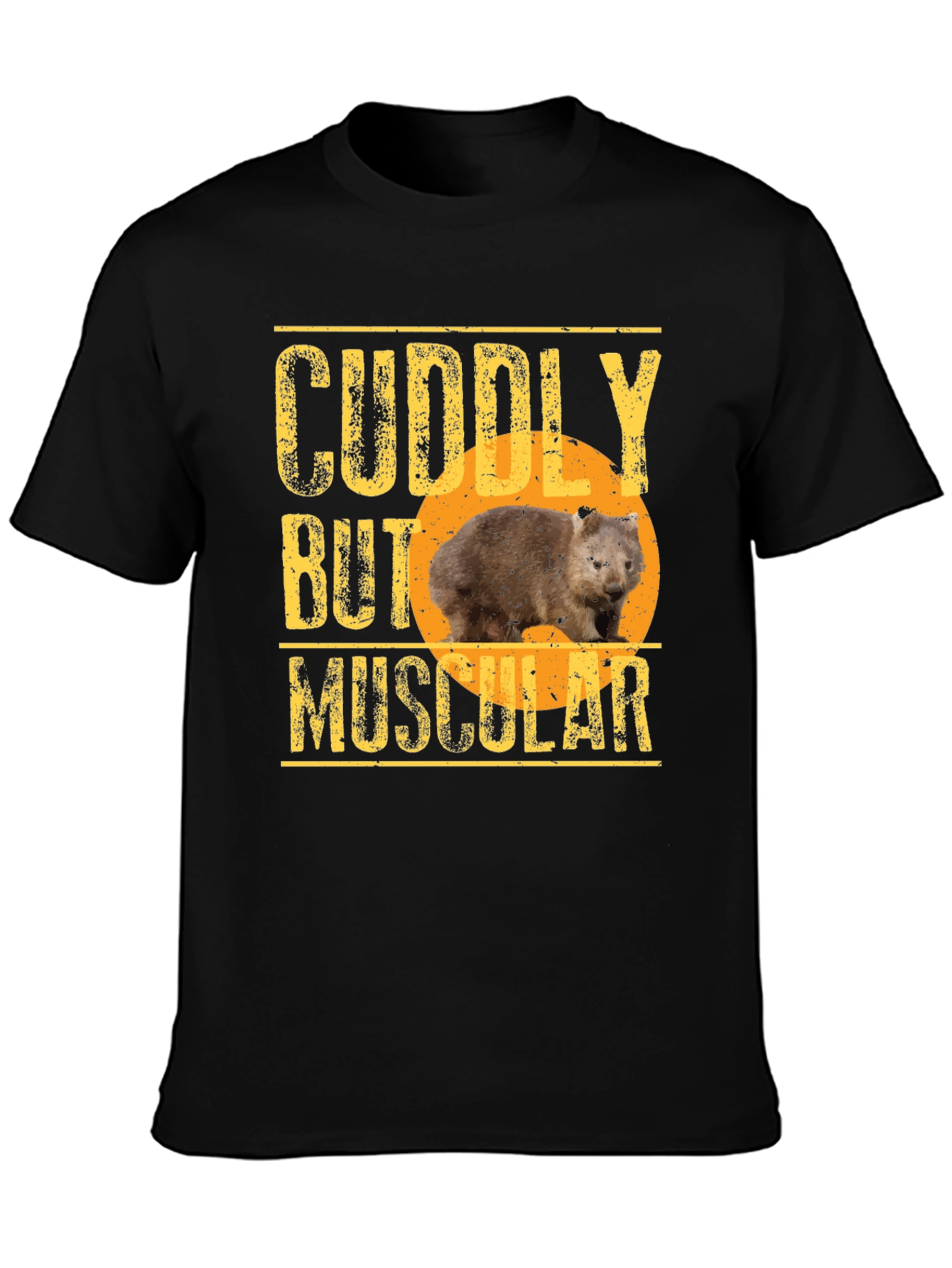 Cuddly But Muscular Wombat Graphic T-Shirt