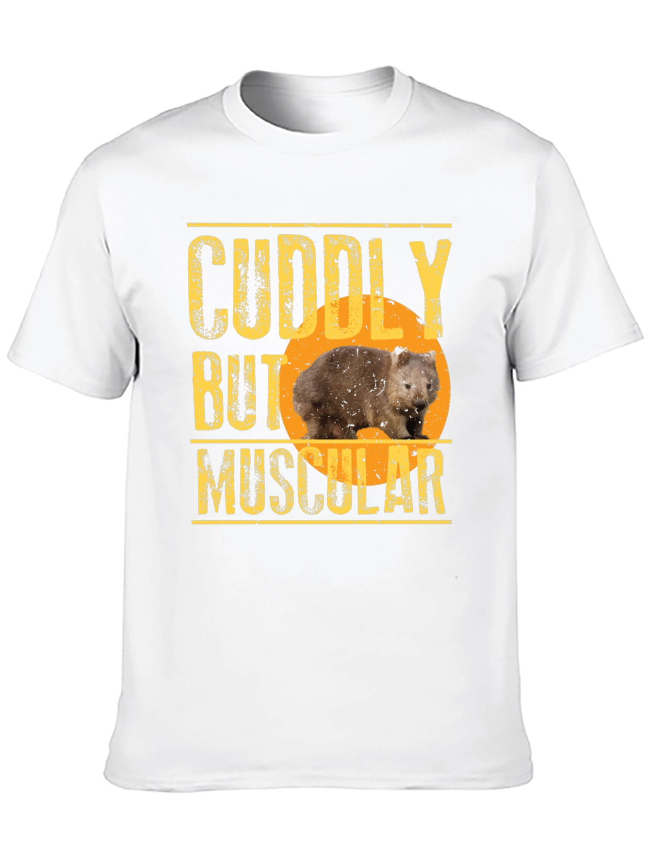 Cuddly But Muscular Wombat Graphic T-Shirt