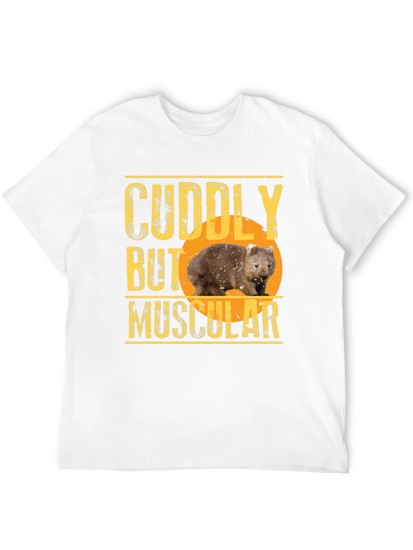 Cuddly But Muscular Wombat Graphic T-Shirt