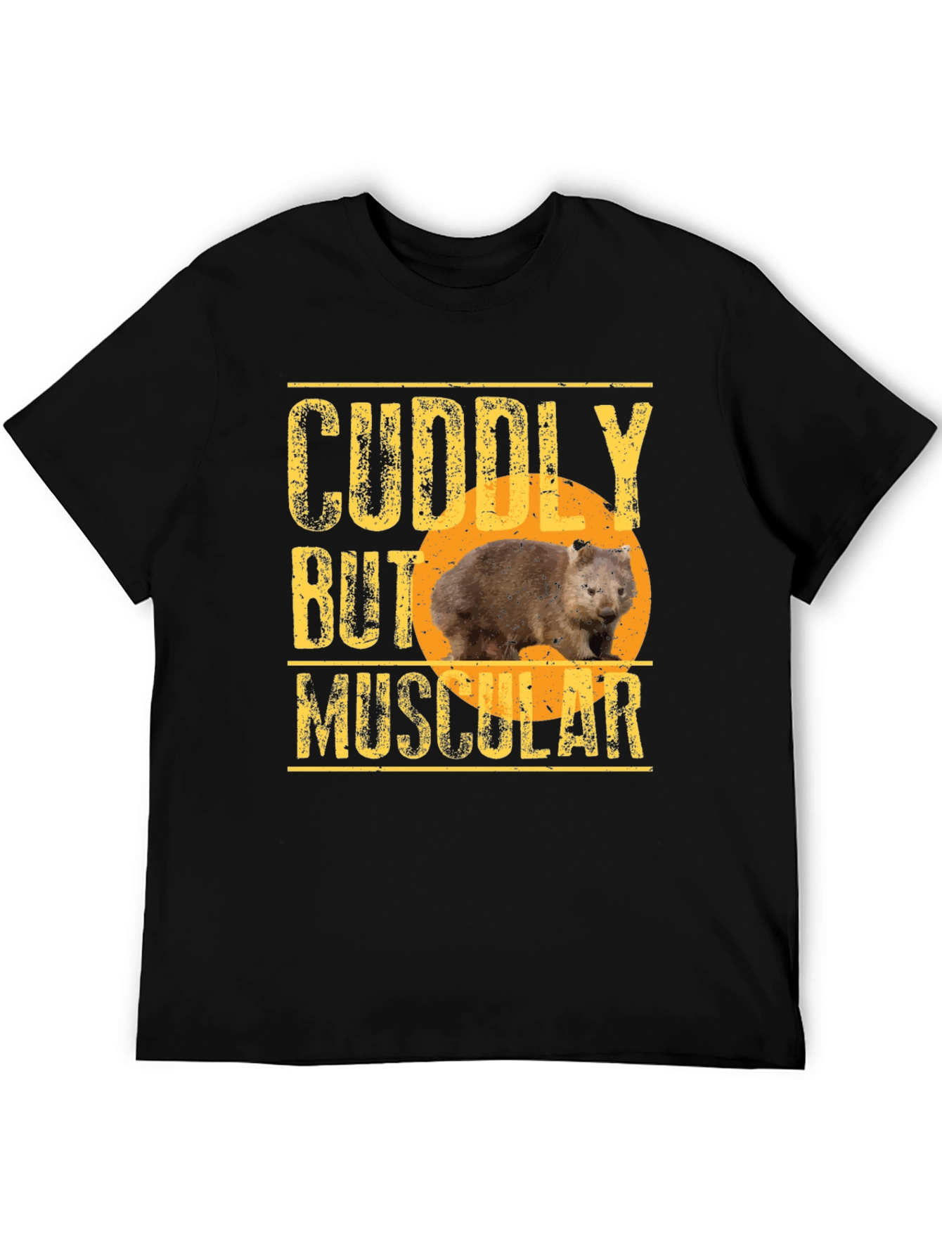 Cuddly But Muscular Wombat Graphic T-Shirt