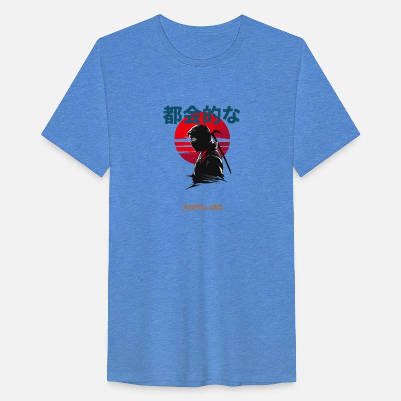 Mysterious Ninja Warrior in Red Sunset for a