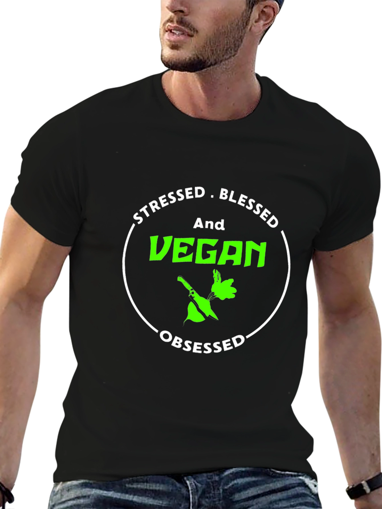 Stressed Blessed And Vegan T-Shirt