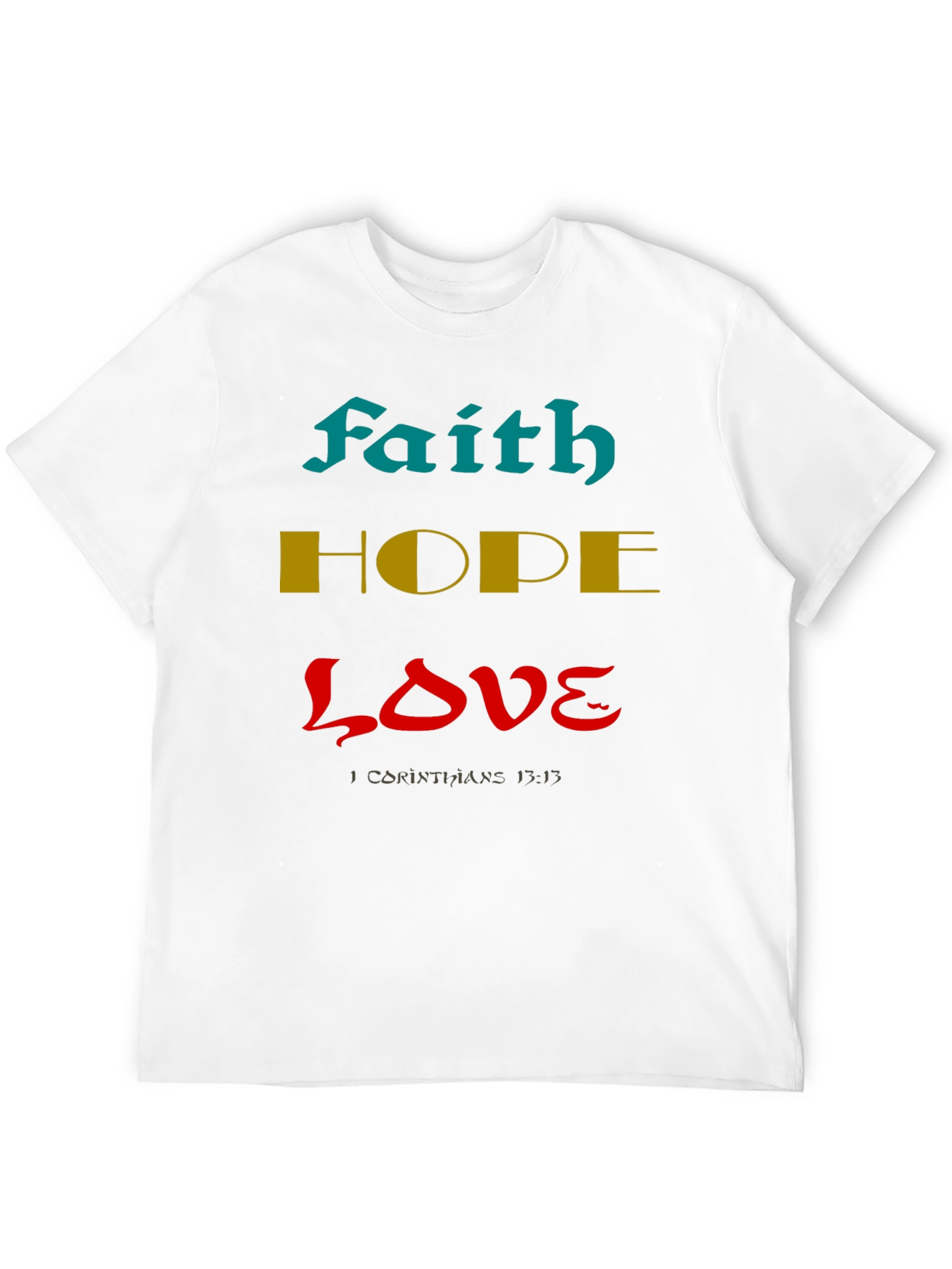Faith Hope Love Black Graphic Tee