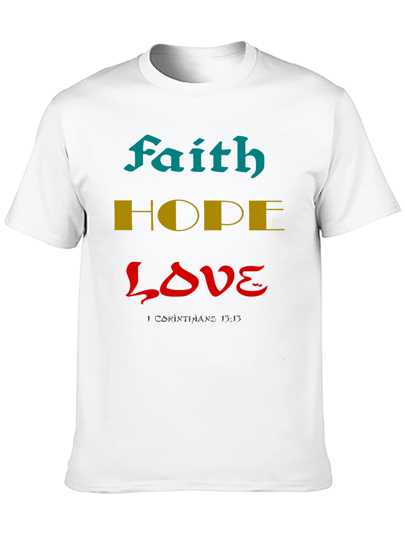 Faith Hope Love Black Graphic Tee