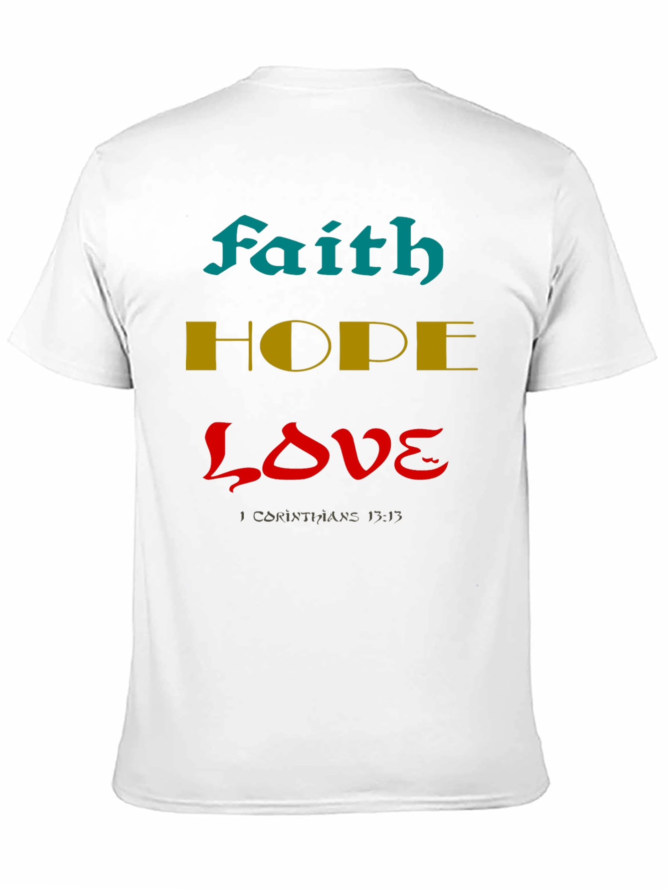 Faith Hope Love Black Graphic Tee