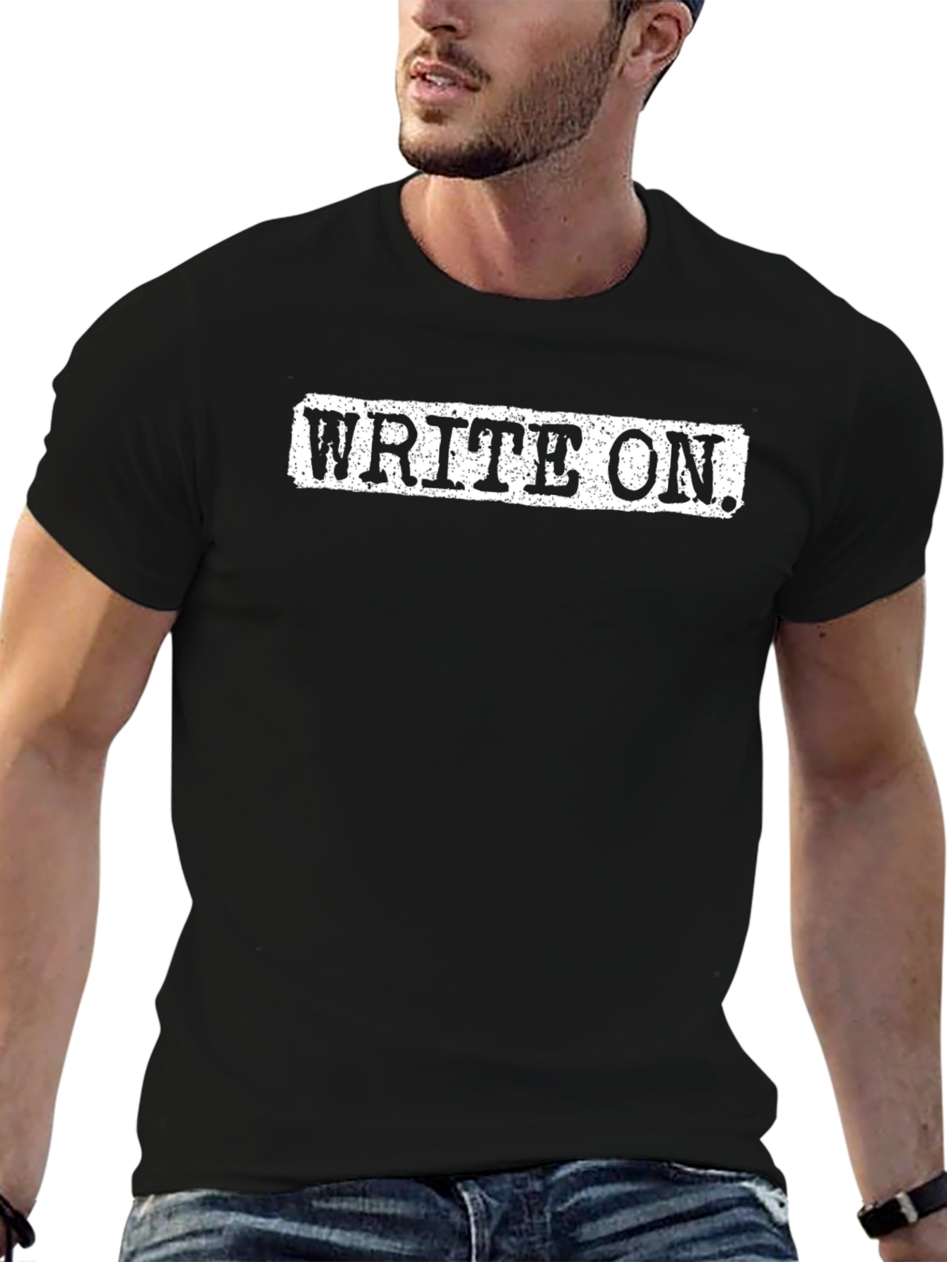 Write On. Graphic Tee - Unisex Black T-Shirt