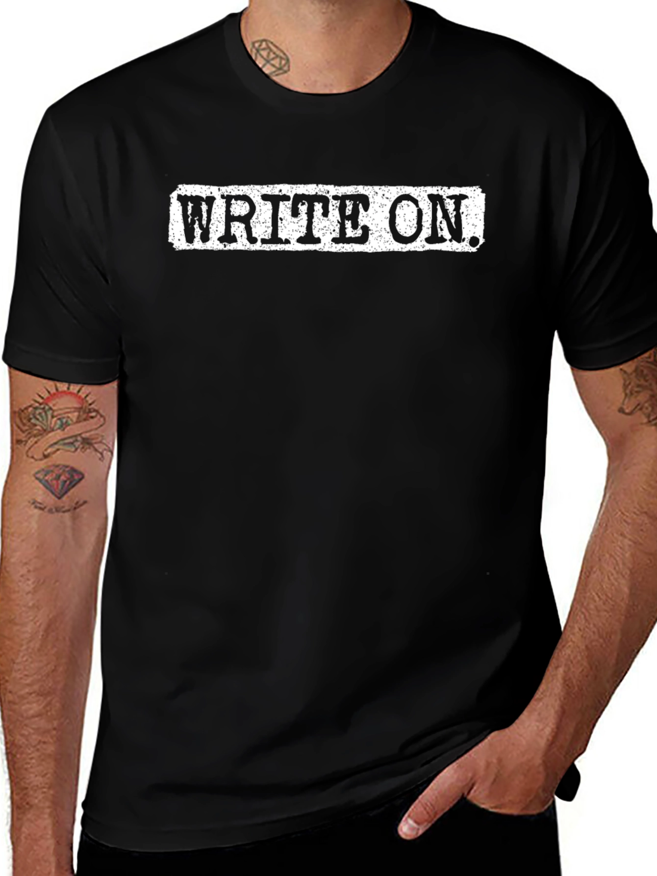 Write On. Graphic Tee - Unisex Black T-Shirt