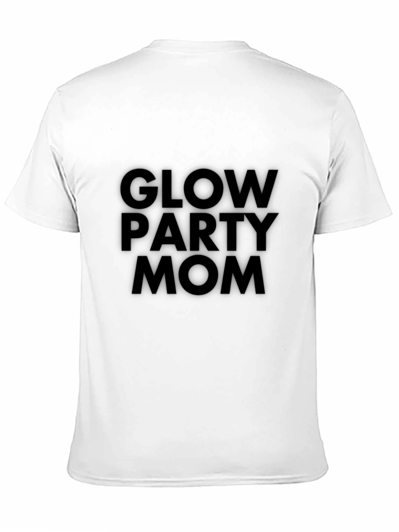 Glow Party Mom T-Shirt - Black Graphic Tee