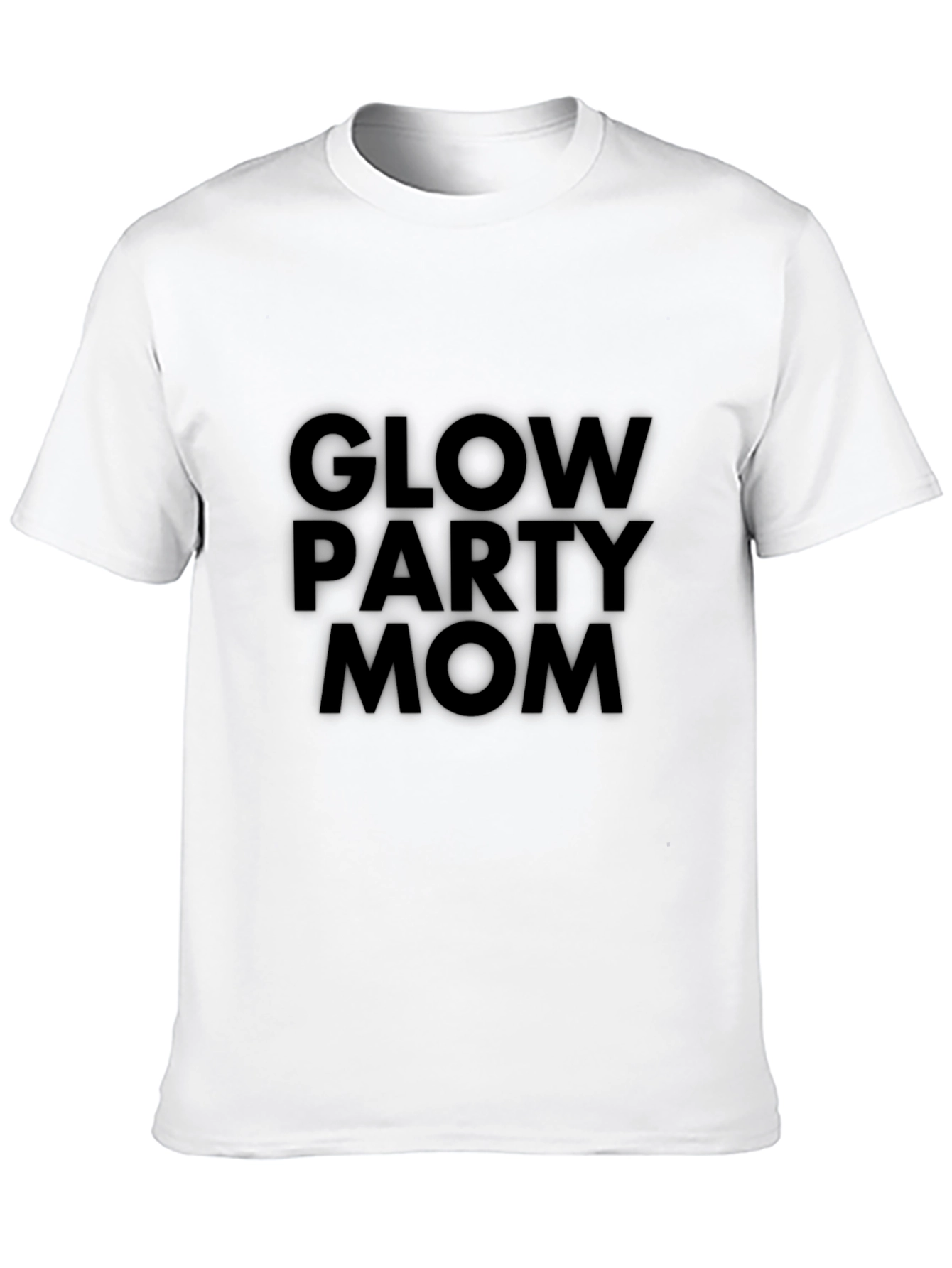 Glow Party Mom T-Shirt - Black Graphic Tee