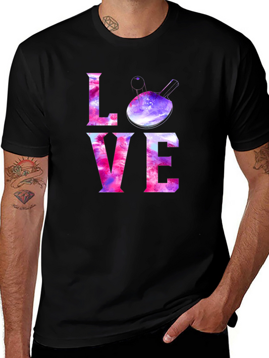 LOVE Ping Pong Paddle Graphic T-Shirt