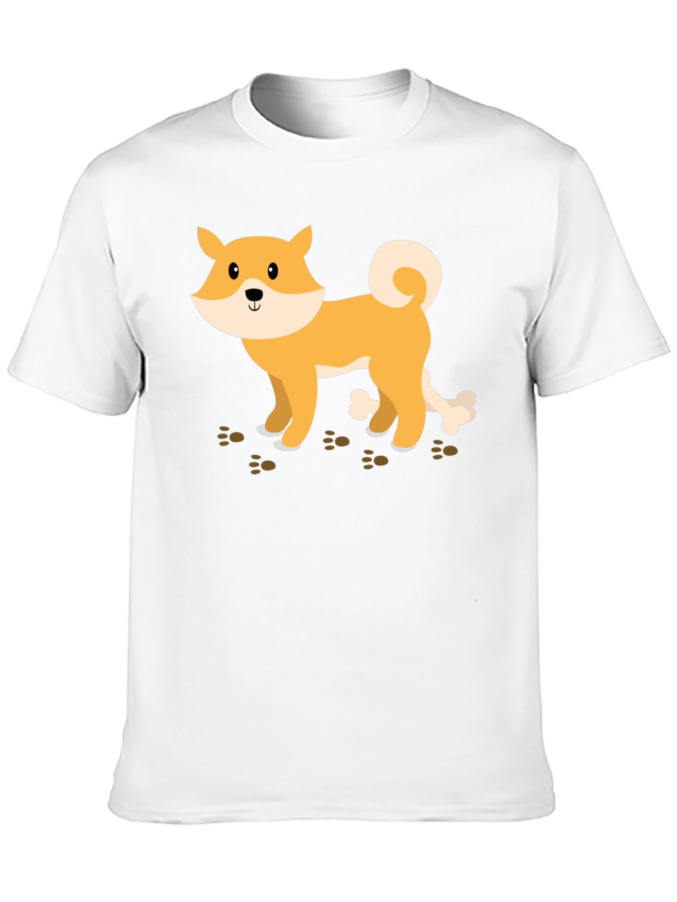 Shiba Inu Dog Bone Graphic Tee - Casual Style