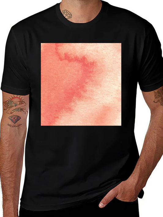 Abstract Watercolor Graphic Tee - Black
