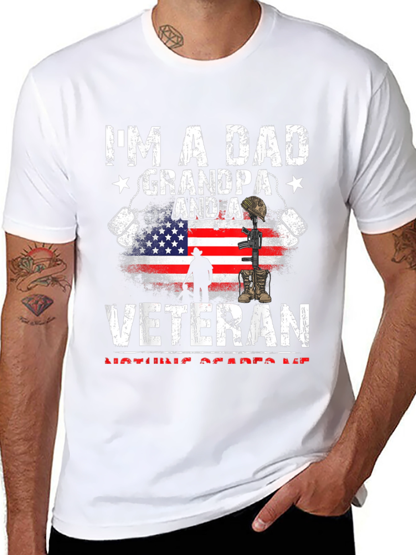 Dad Grandpa Veteran Graphic Tee