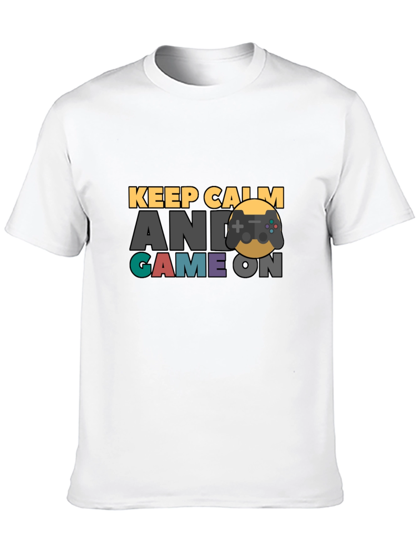 Keep Calm Game On Black T-Shirt