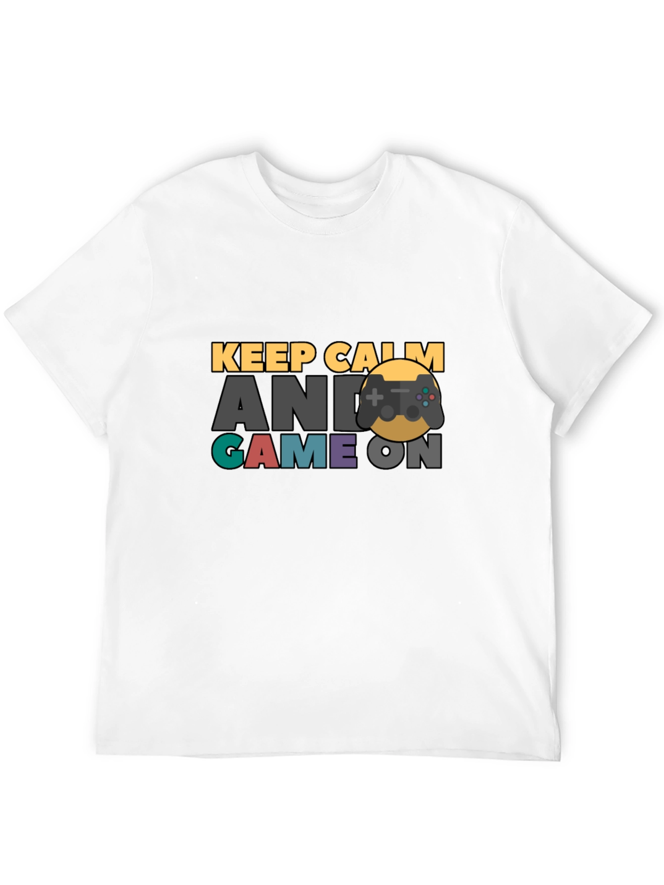 Keep Calm Game On Black T-Shirt