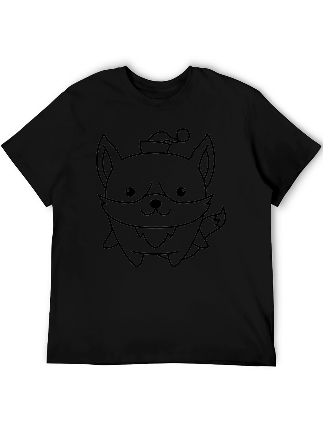 Cute Cartoon Fox Christmas Graphic T-Shirt