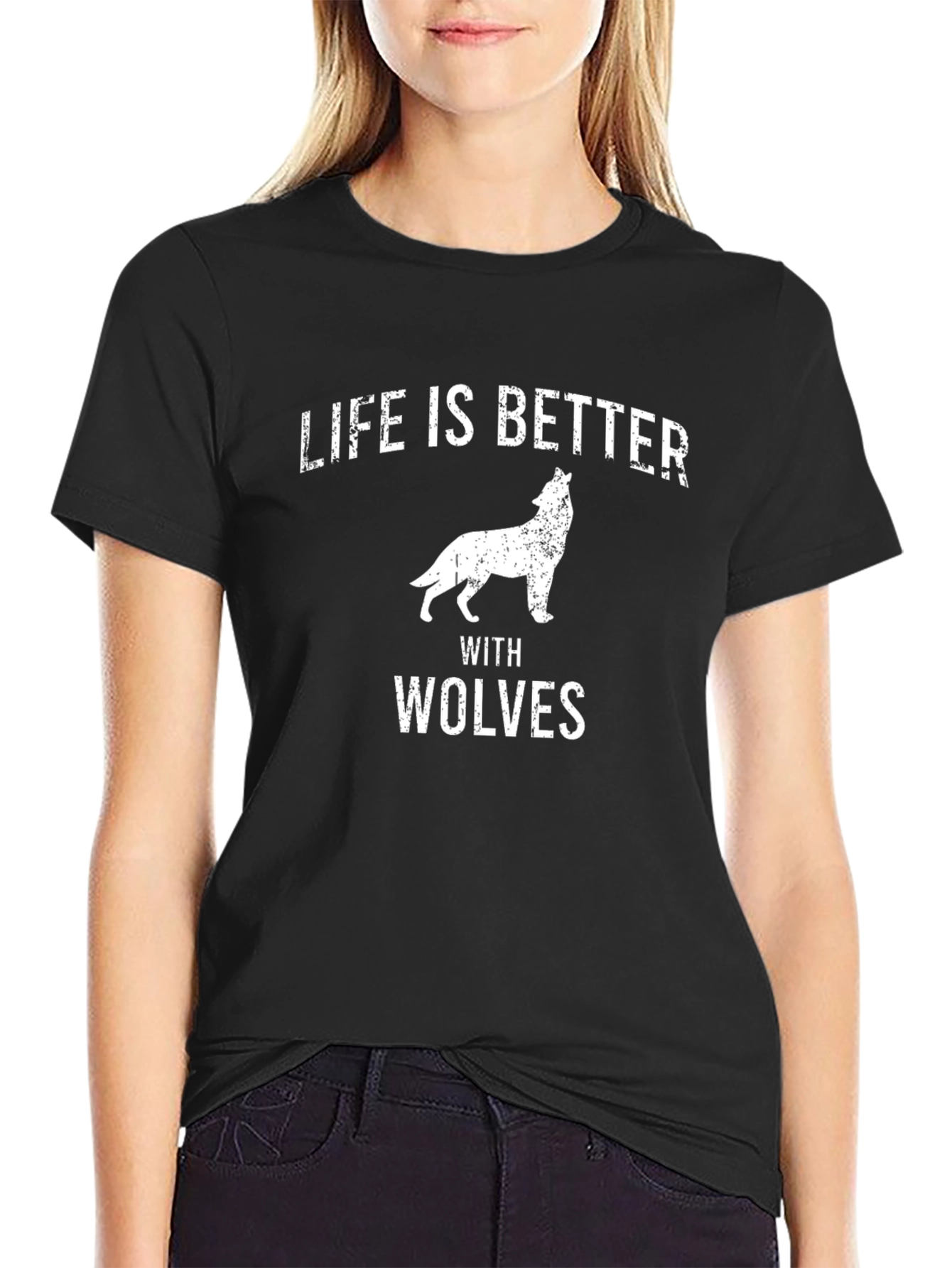 Life is Better with Wolves Graphic Tee