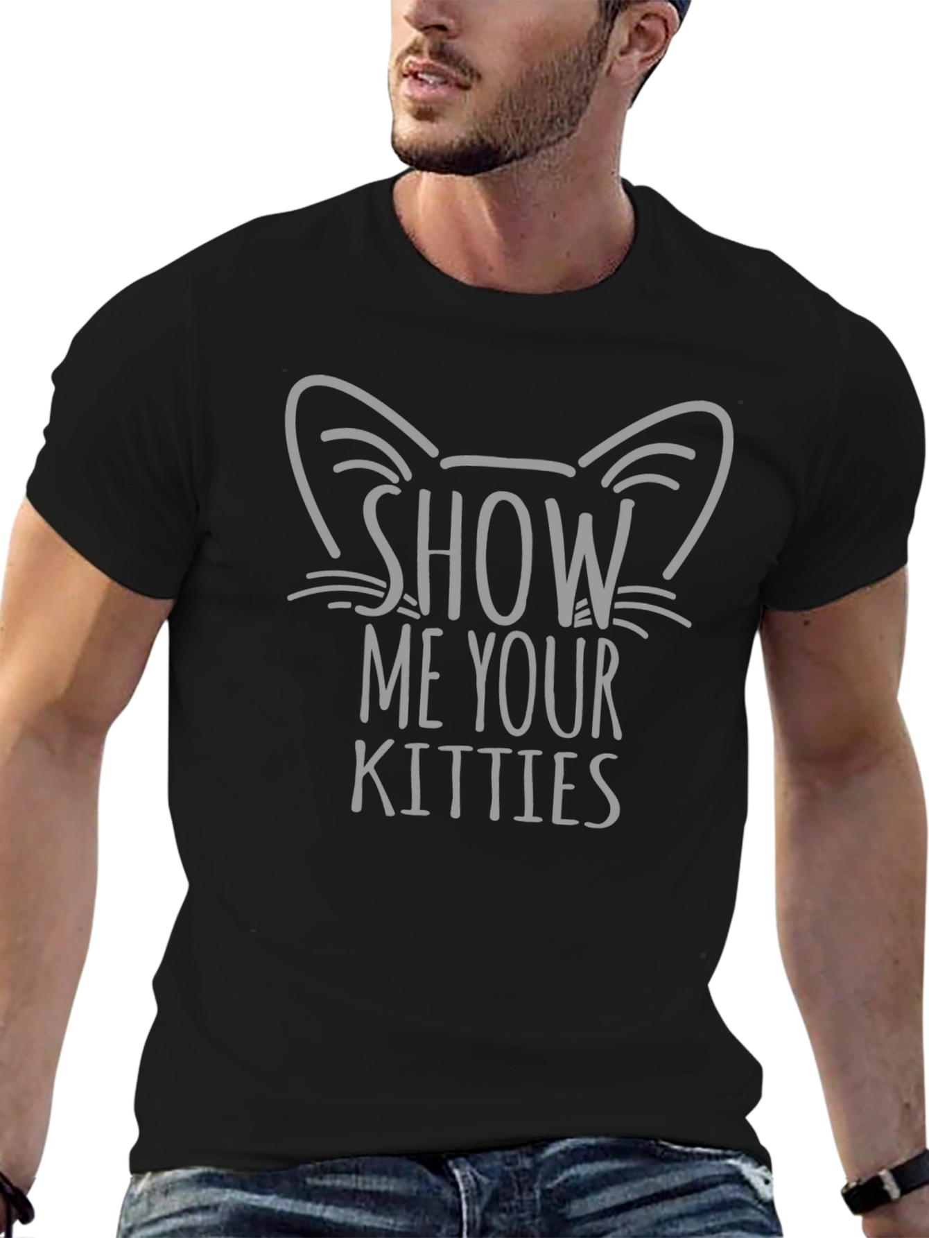 Show Me Your Kitties Cat Graphic T-Shirt