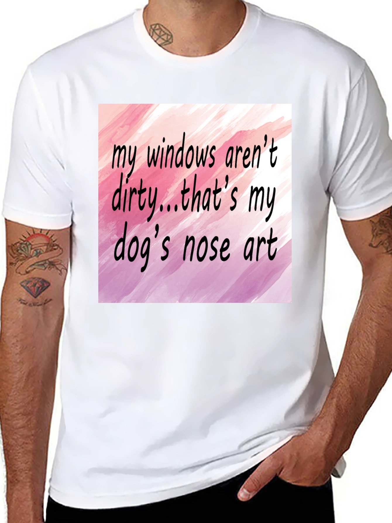 Dog Nose Art T-Shirt - Funny Pet Lover Tee