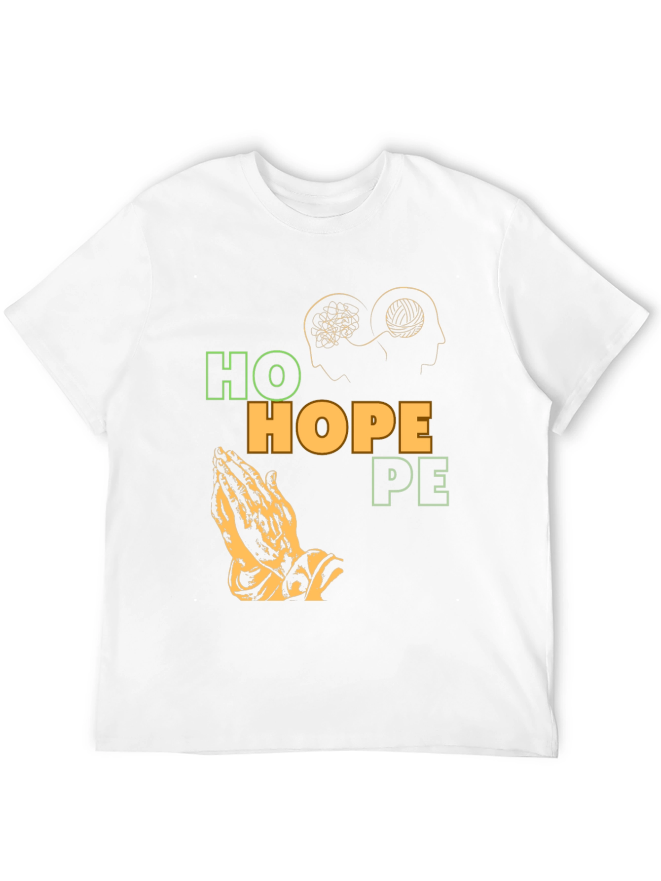 Hope Graphic T-Shirt Unique Praying Hands Design