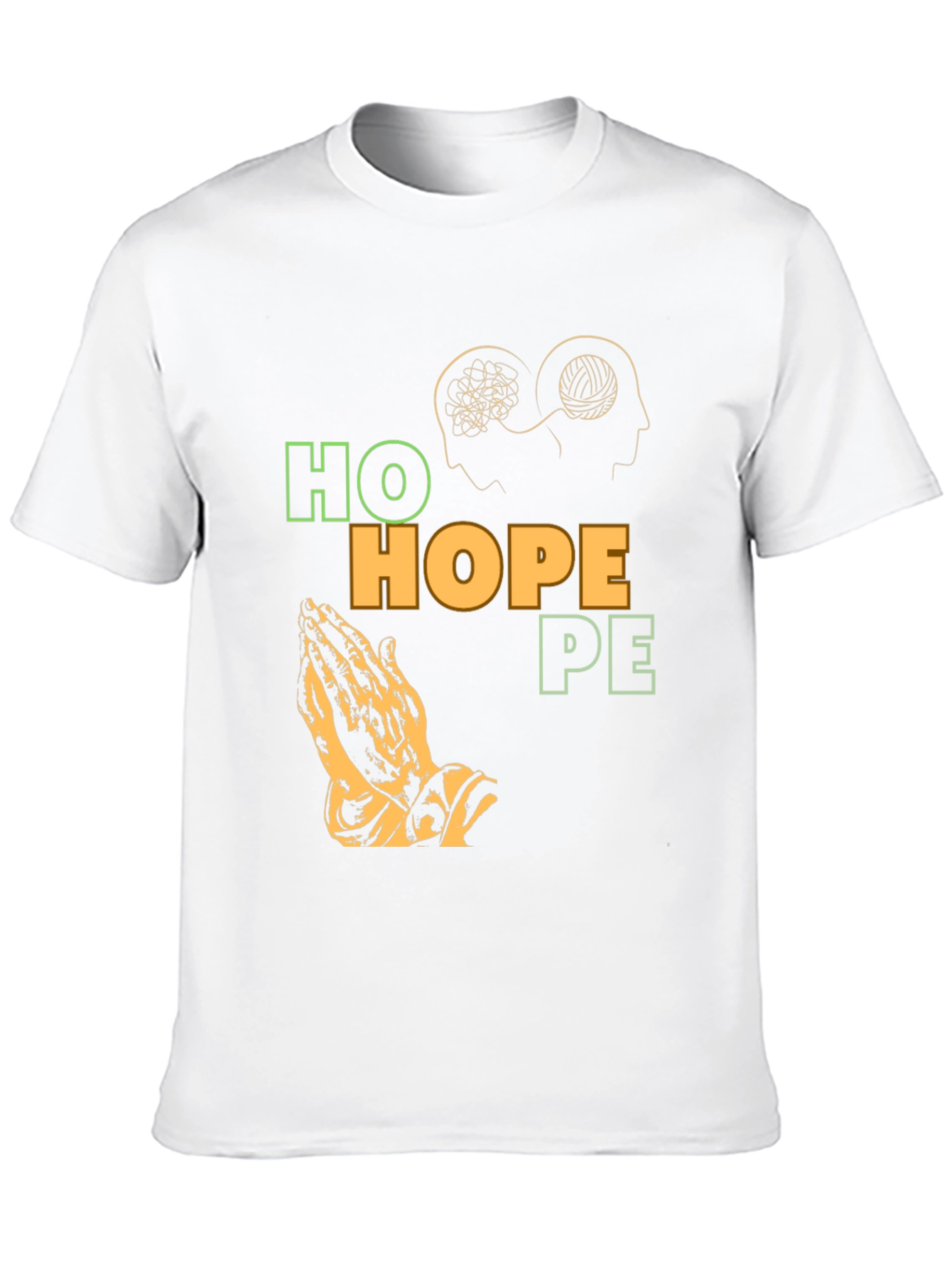 Hope Graphic T-Shirt Unique Praying Hands Design
