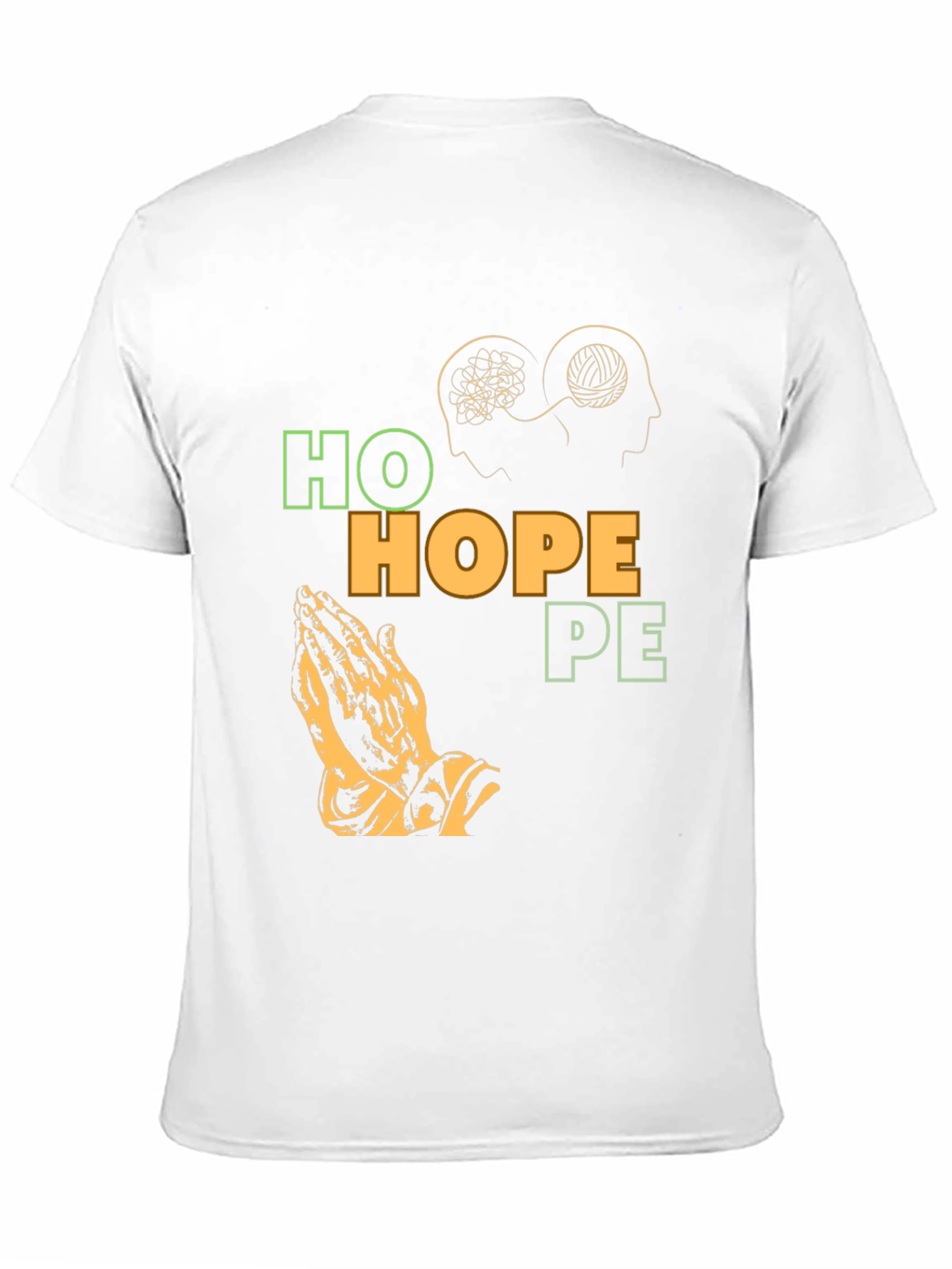 Hope Graphic T-Shirt Unique Praying Hands Design