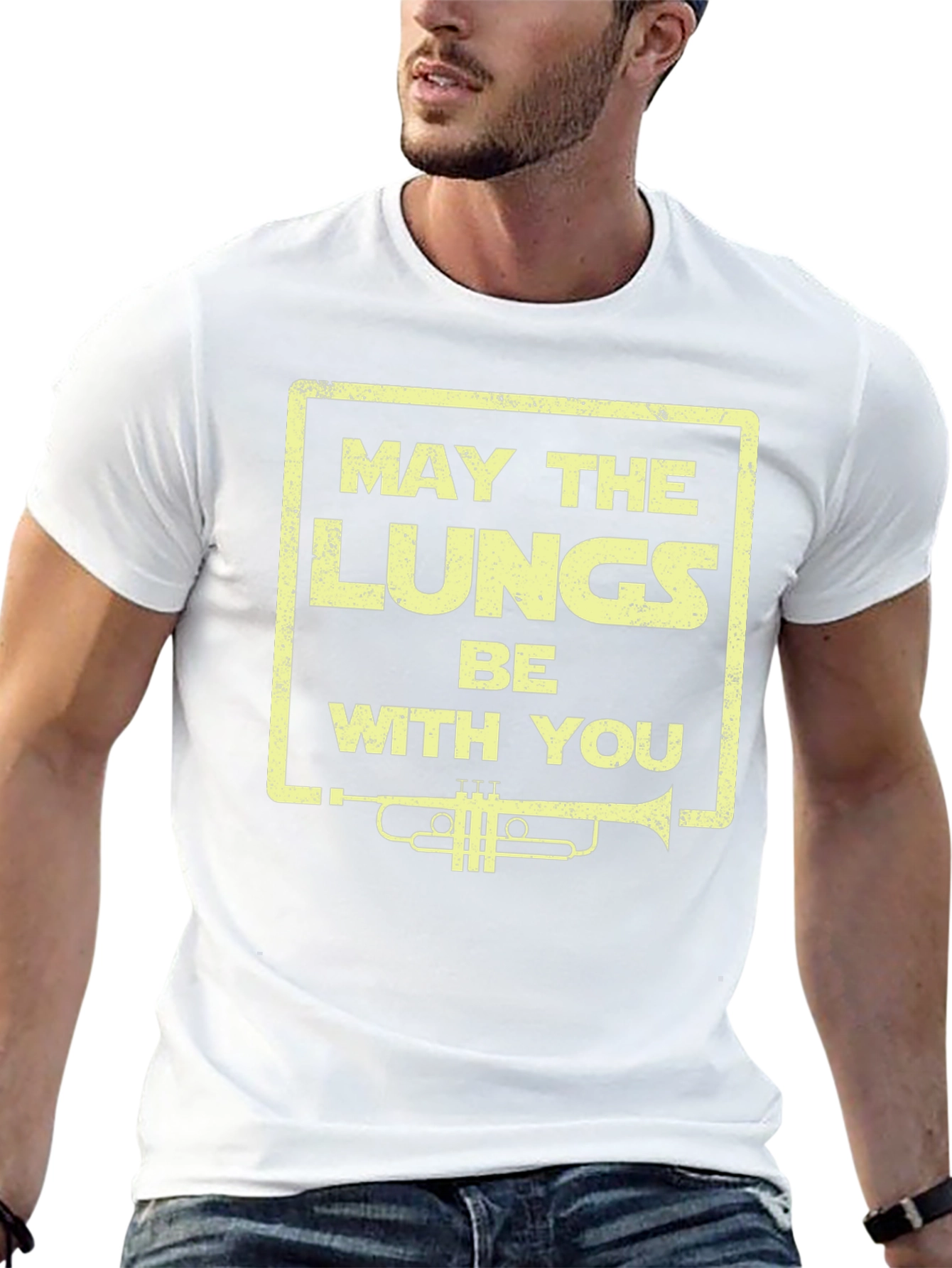 May The Lungs Be With You Trumpet Graphic T-Shirt