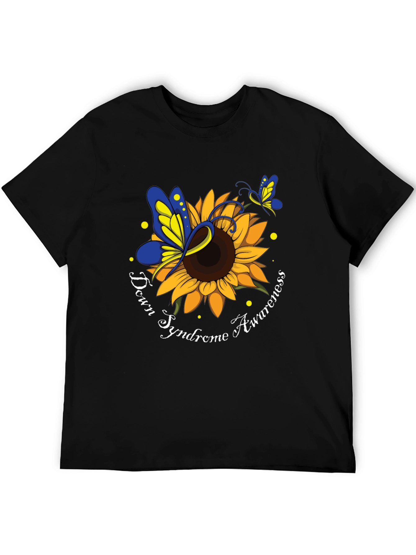Down Syndrome Awareness Sunflower Butterfly T-Shirt