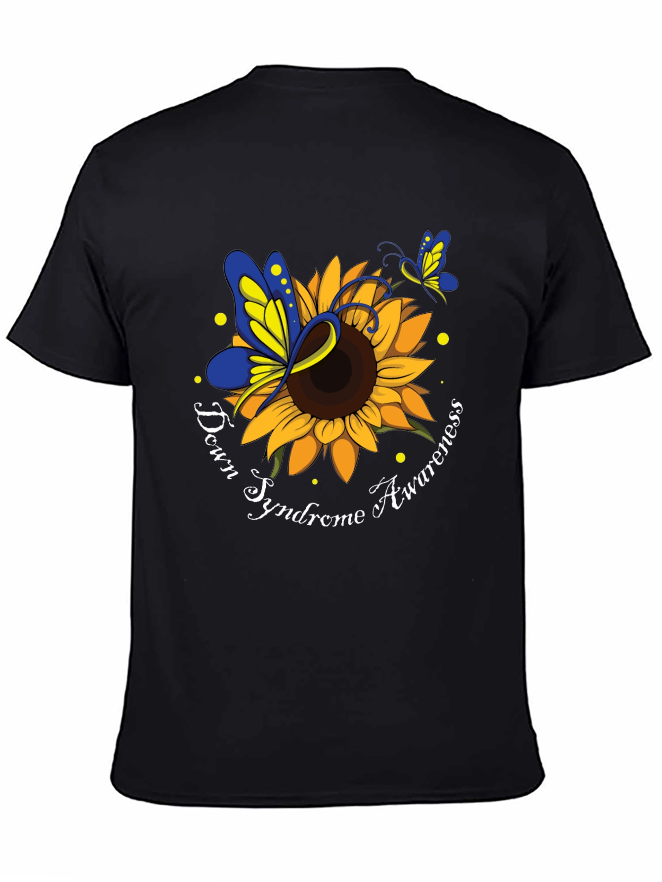 Down Syndrome Awareness Sunflower Butterfly T-Shirt