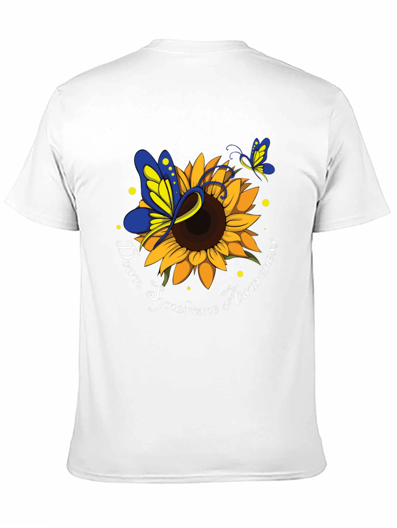 Down Syndrome Awareness Sunflower Butterfly T-Shirt