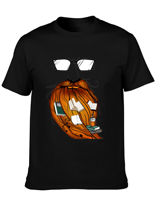 Literary Beard T-Shirt - Intellectual Style