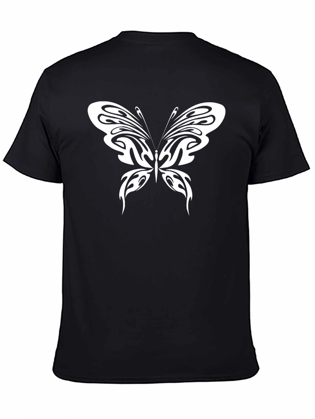 Butterfly Graphic Tee - Stylish Black T-Shirt