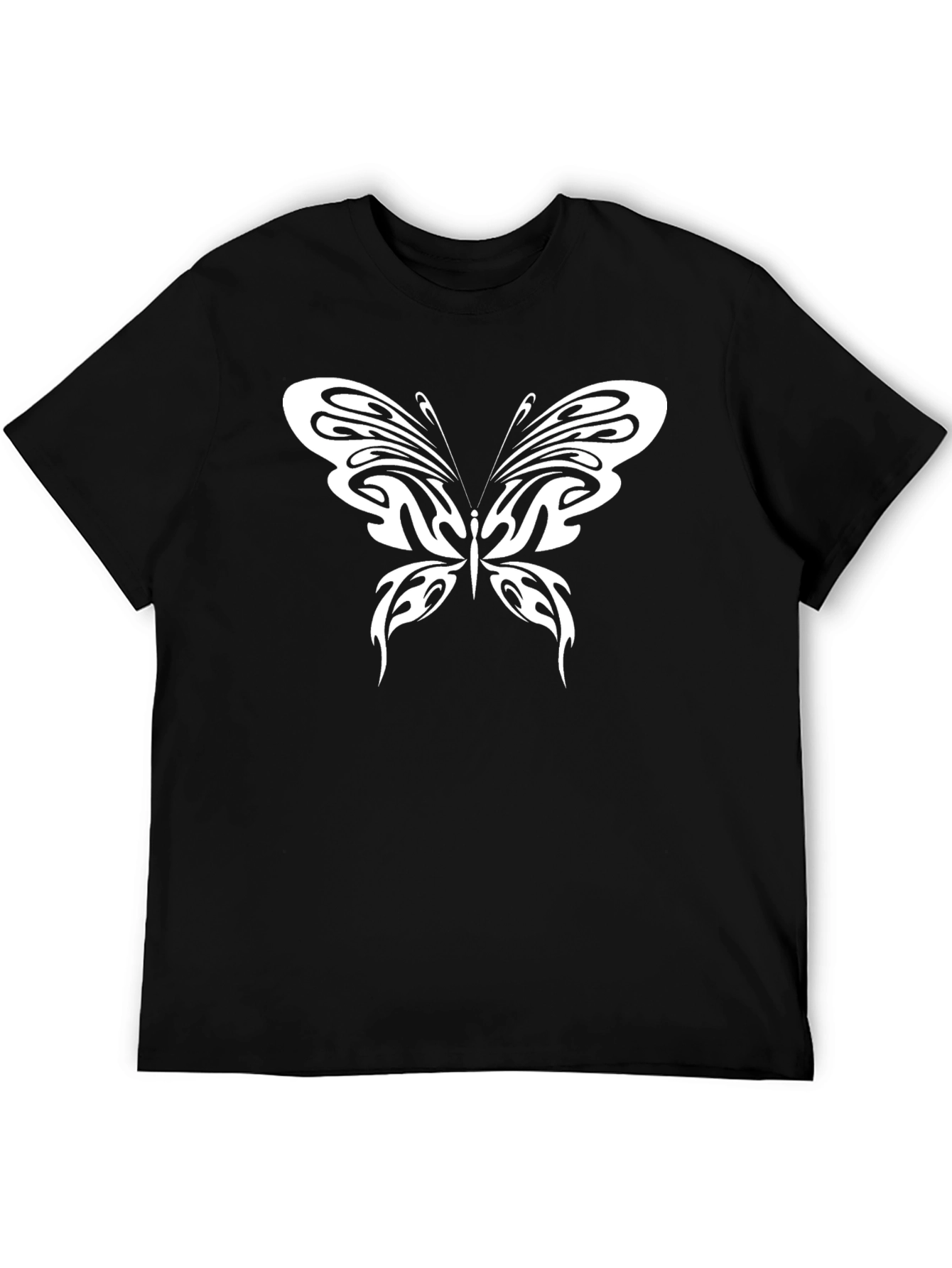 Butterfly Graphic Tee - Stylish Black T-Shirt