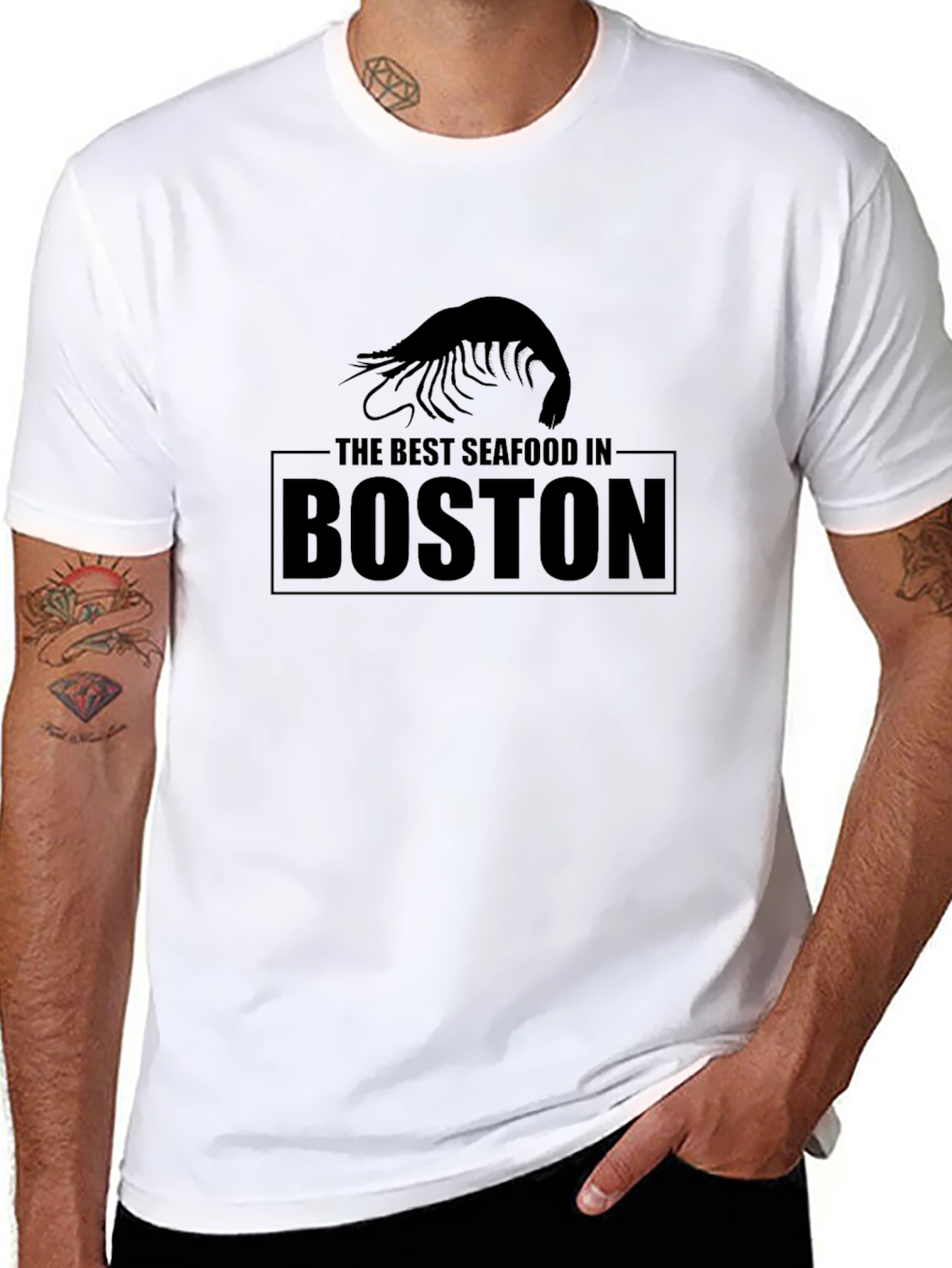 Best Seafood in Boston T-Shirt - Black