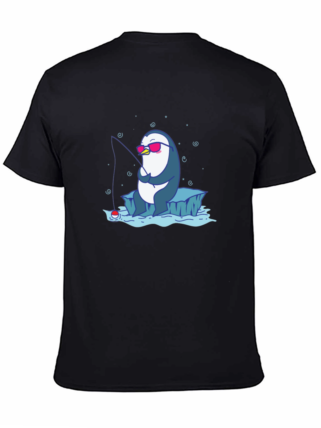 Cool Penguin Fishing T-Shirt
