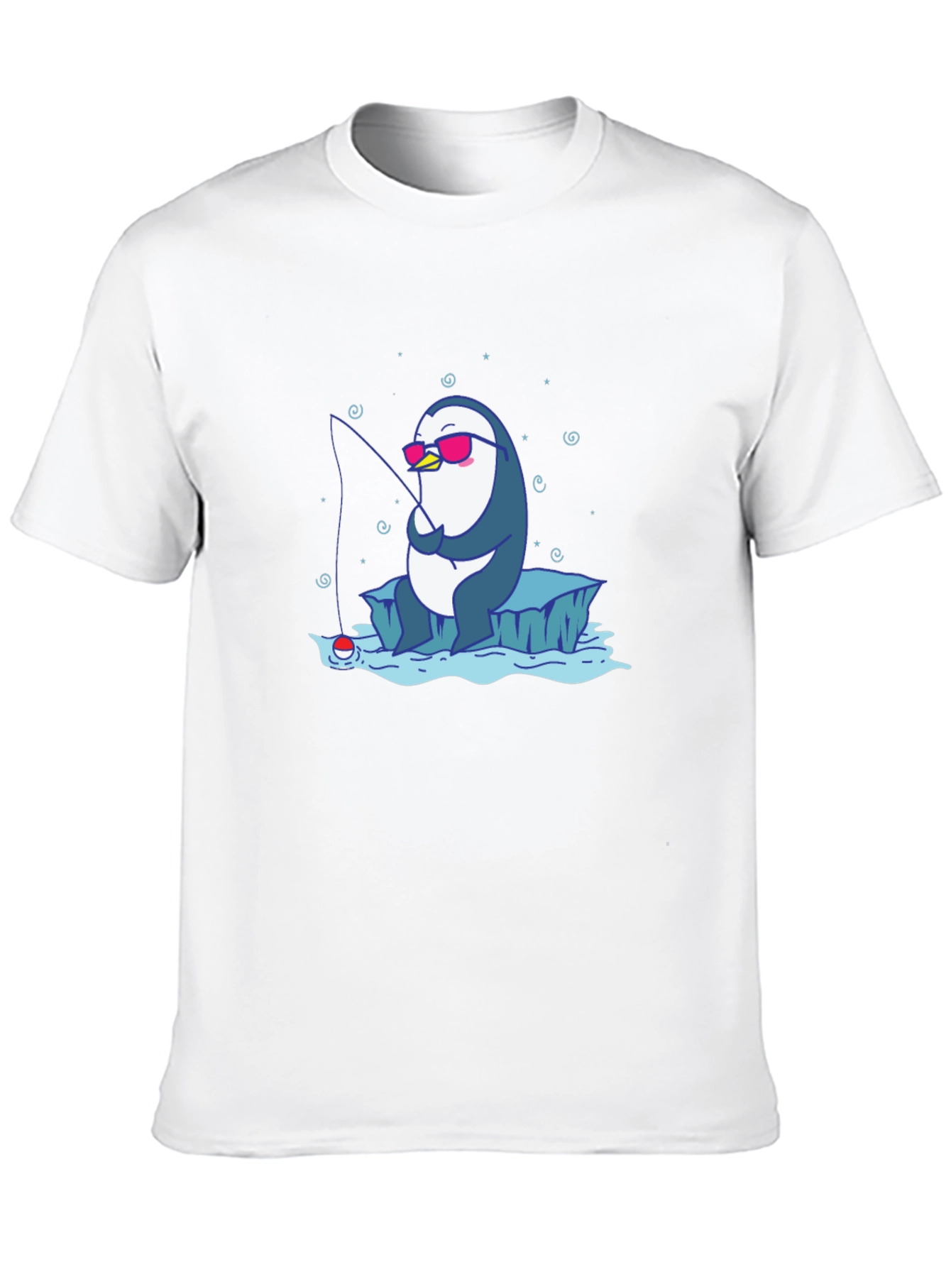Cool Penguin Fishing T-Shirt