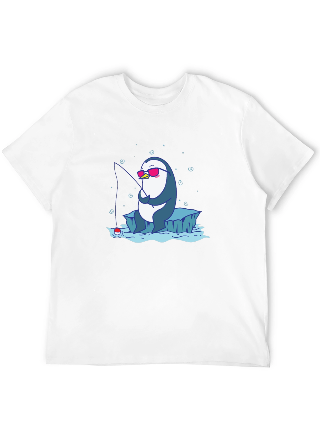 Cool Penguin Fishing T-Shirt