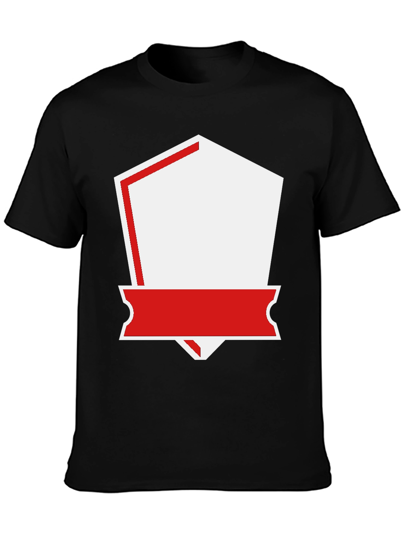 Stylish Black T-Shirt with Custom Patch