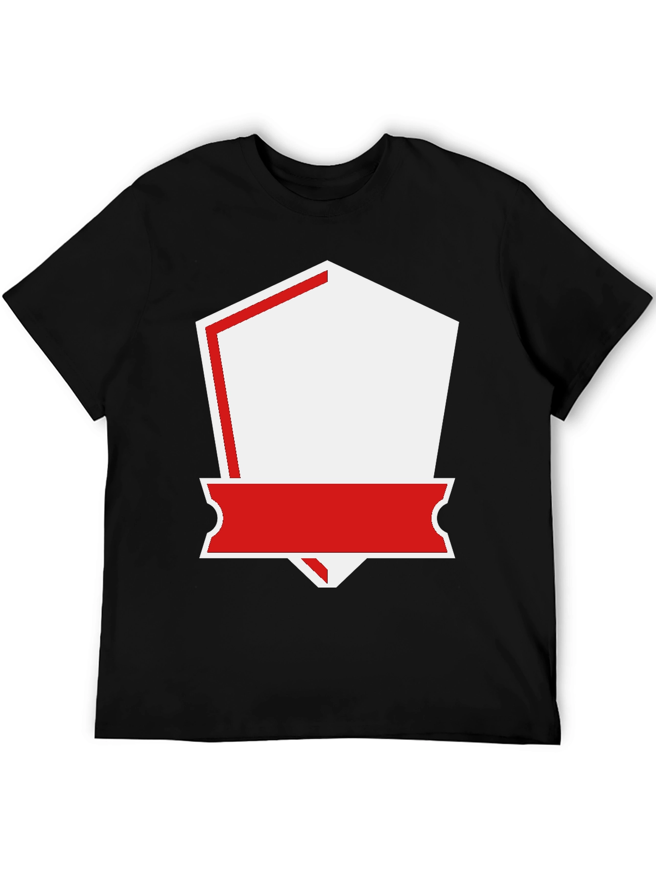 Stylish Black T-Shirt with Custom Patch