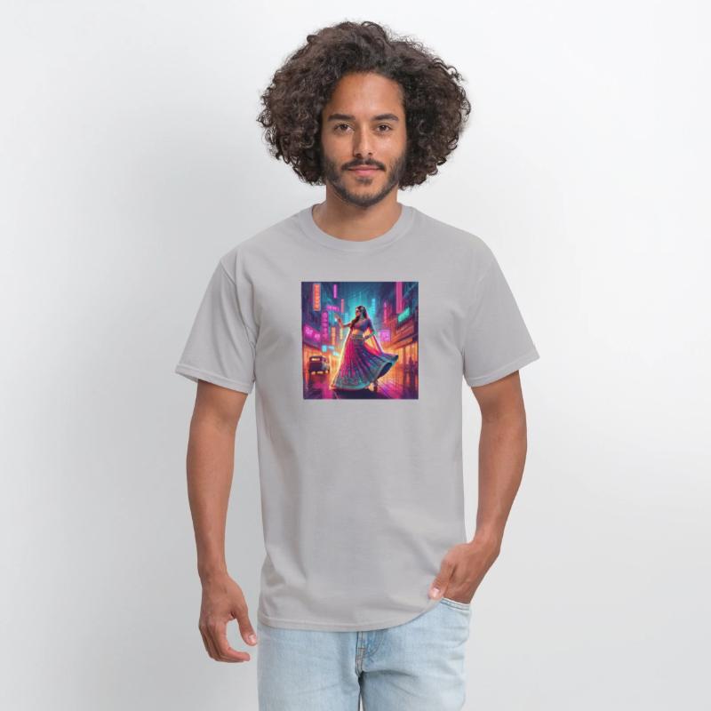 Neon City Glamour Indian Dress