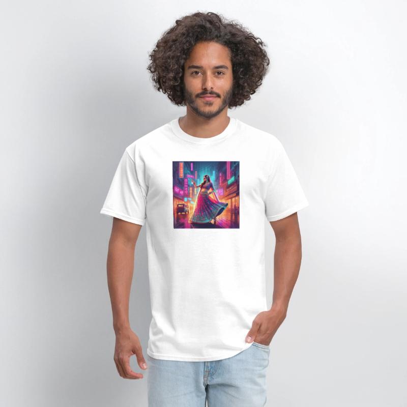 Neon City Glamour Indian Dress