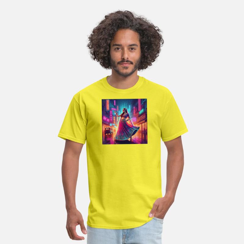 Neon City Glamour Indian Dress