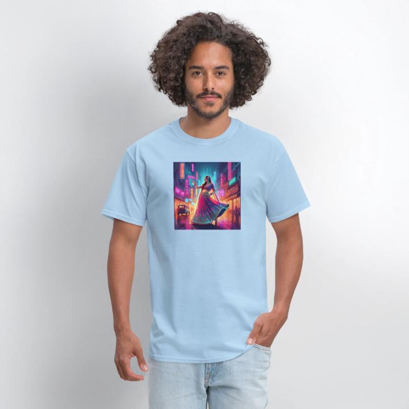 Neon City Glamour Indian Dress