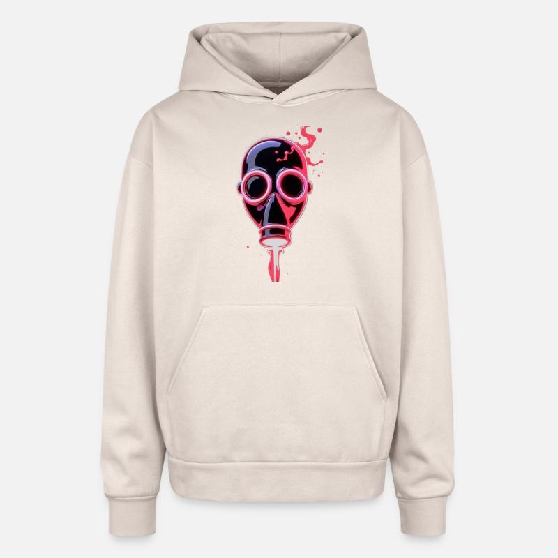 Neon Cyberpunk Gas Mask – Glowing Apocalypse Art