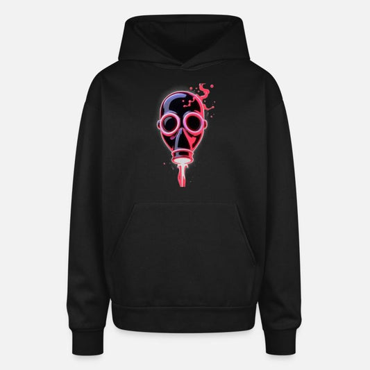 Neon Cyberpunk Gas Mask – Glowing Apocalypse Art