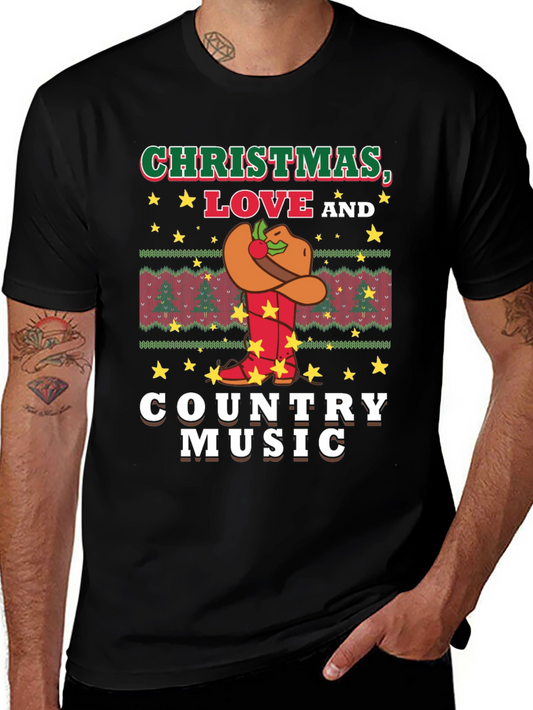 Christmas Love and Country Music T-Shirt