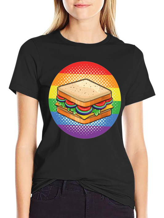 Sandwich Pride T-Shirt - Rainbow Foodie Tee